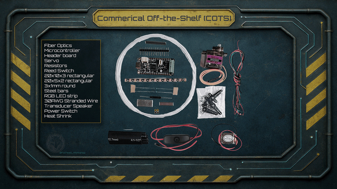 Whistling Birds DIY kit overview showing the sourced electronics, hardware, and assembled parts needed before the build starts