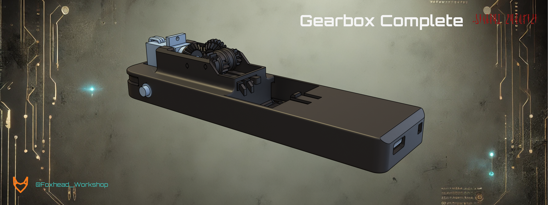 Completed Whistling Birds gearbox assembly: what you will have built by the end of this stage