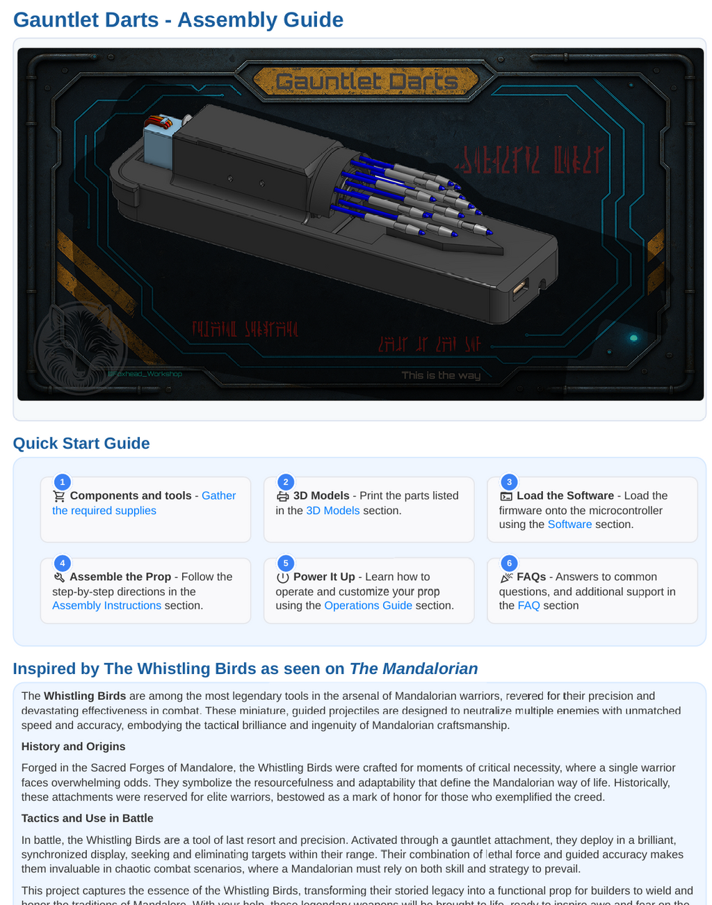 Mandalorian Whistling Birds Replica Prop - DIY Kit