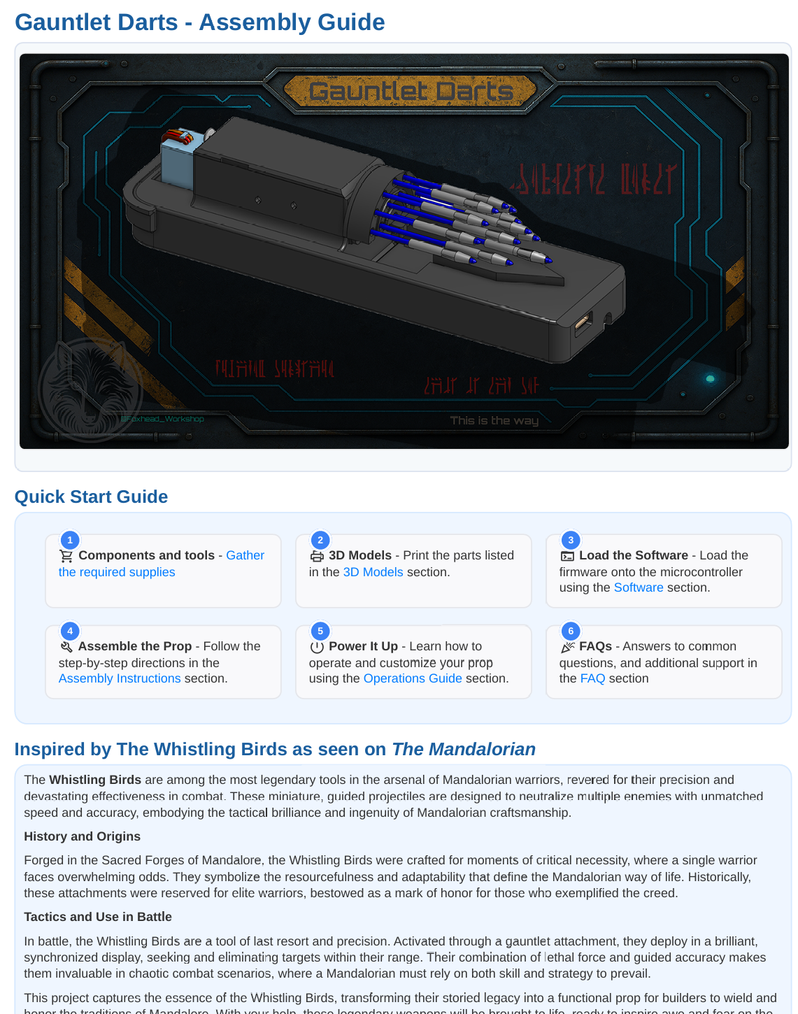 Mandalorian Whistling Birds Replica Prop - DIY Kit