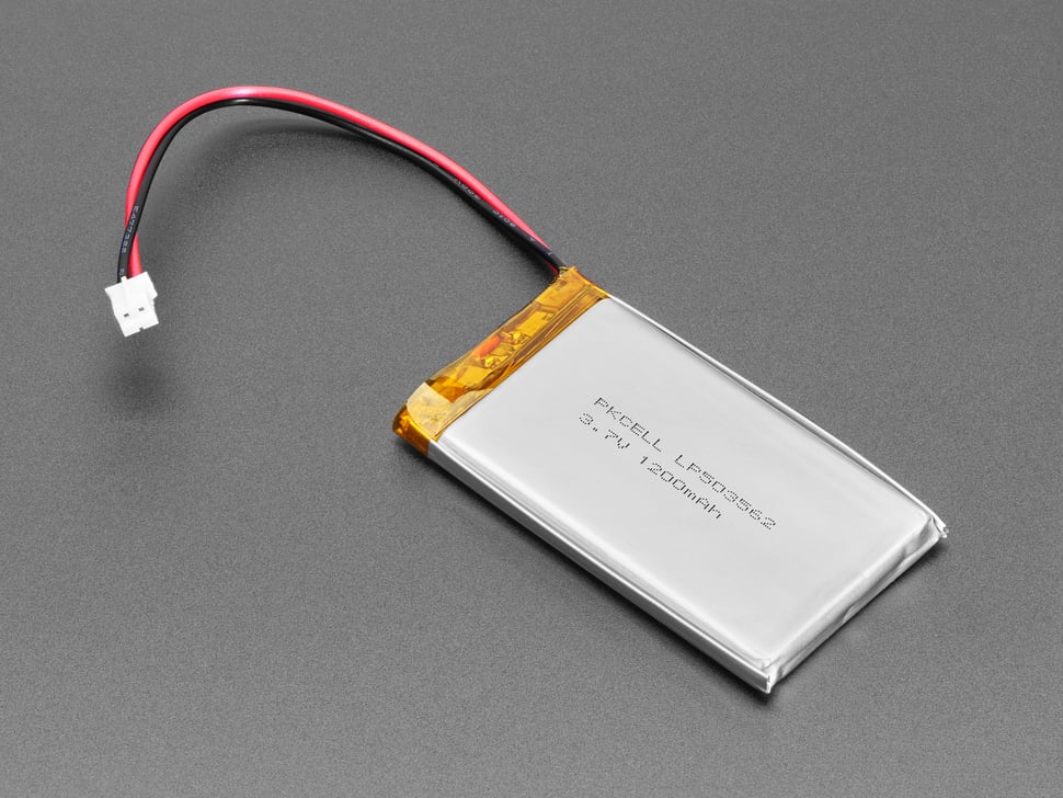 3.7V 500mAh LiPo battery with JST-PH connector