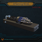 Fully assembled Whistling Birds v2.5 module with beskar tips fitted and the twelve darts deployed