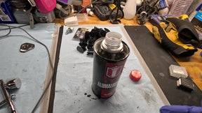 Alumaluster chrome coating on the workshop bench
