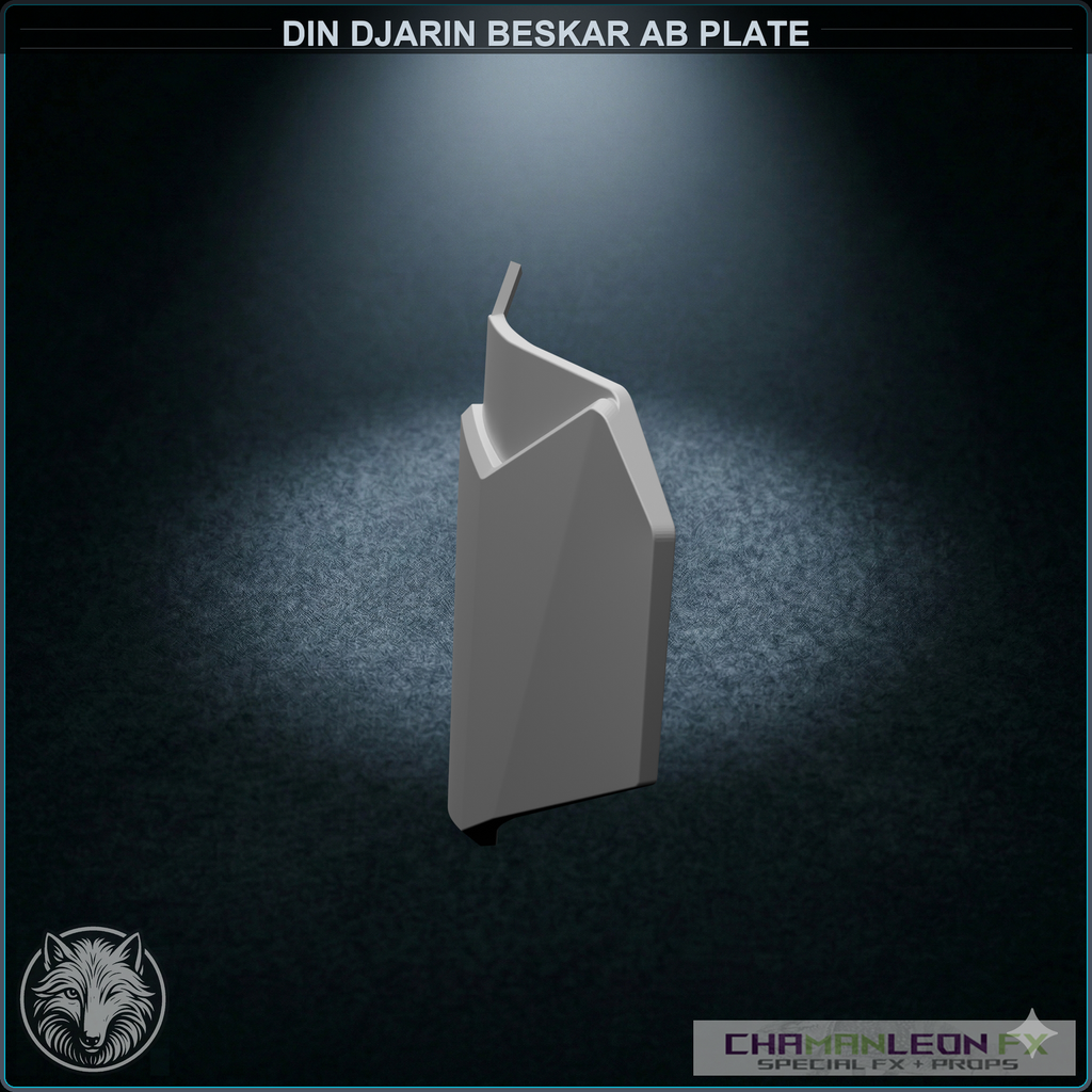 Din Djarin Beskar Ab Plate (Chamanleon FX) - Raw 3D Print - Side