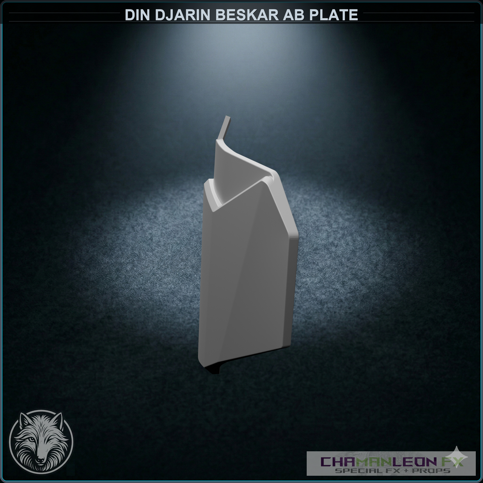 Din Djarin Beskar Ab Plate (Chamanleon FX) - Raw 3D Print - Side