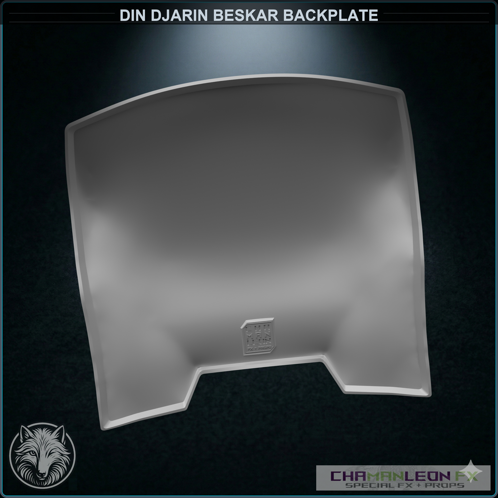 Din Djarin Beskar Backplate (Chamanleon FX) - Raw 3D Print - Back