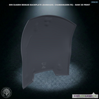 Din Djarin Beskar Backplate (Damaged, Chamanleon FX) - Raw 3D Print - Rear 3/4