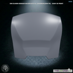Din Djarin Beskar Backplate V2 (Chamanleon FX) - Raw 3D Print - Front