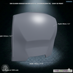 Din Djarin Beskar Backplate V2 (Chamanleon FX) - Raw 3D Print - Dimensions