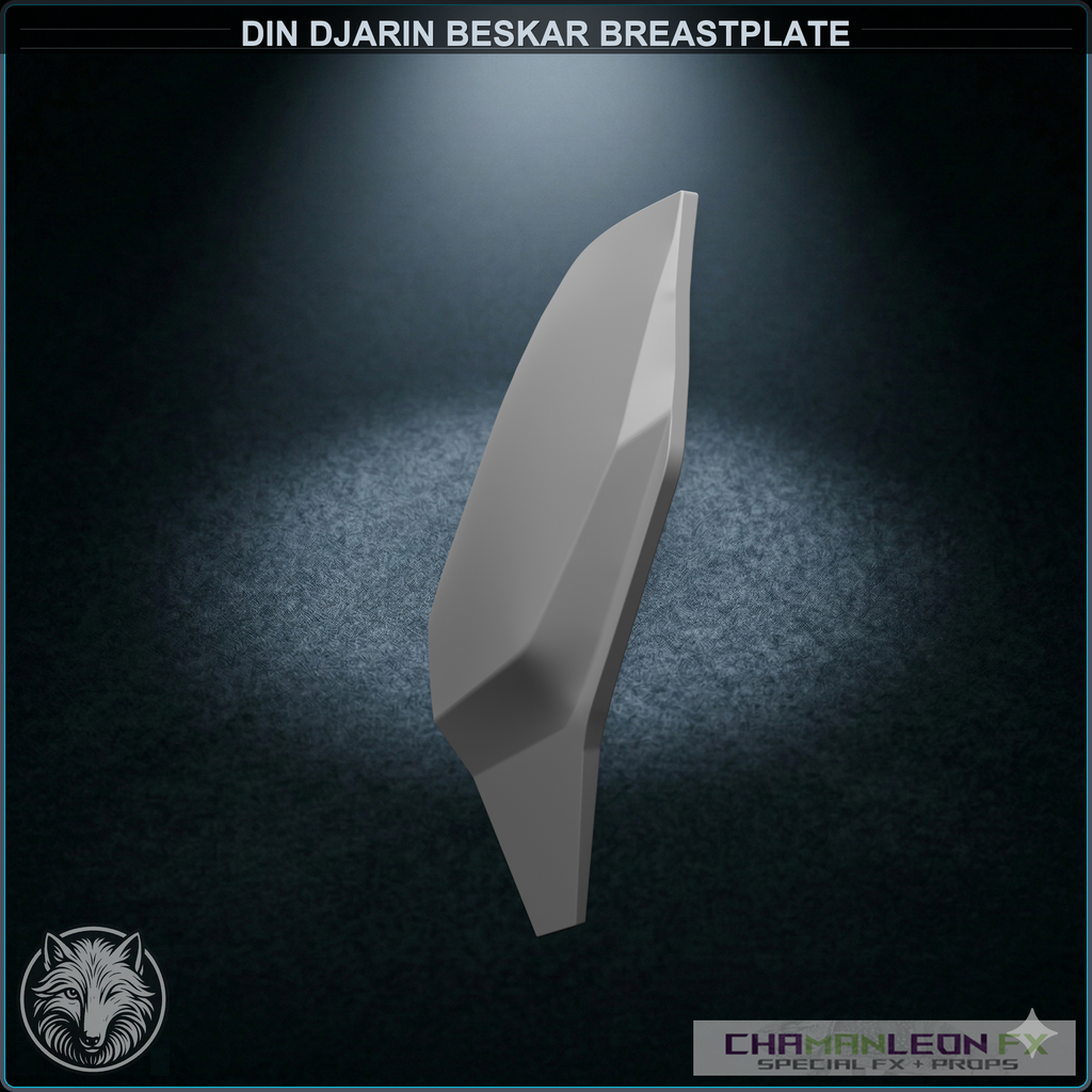 Din Djarin Beskar Breastplate (Chamanleon FX) - Raw 3D Print - Side