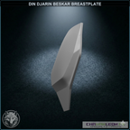 Din Djarin Beskar Breastplate (Chamanleon FX) - Raw 3D Print - Side