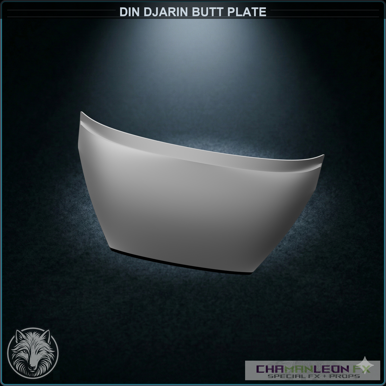 Din Djarin Butt Plate (Chamanleon FX) - Raw 3D Print - Front