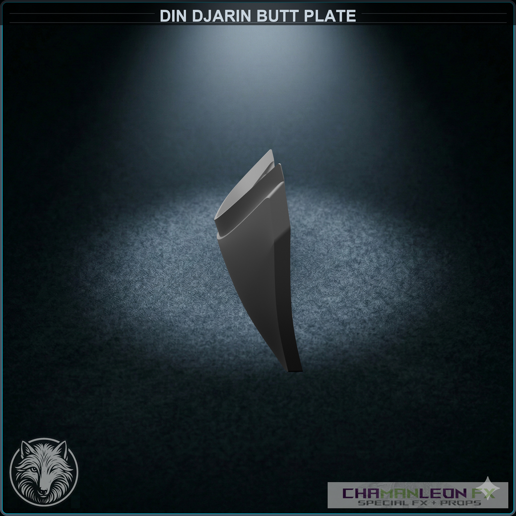 Din Djarin Butt Plate (Chamanleon FX) - Raw 3D Print - Side