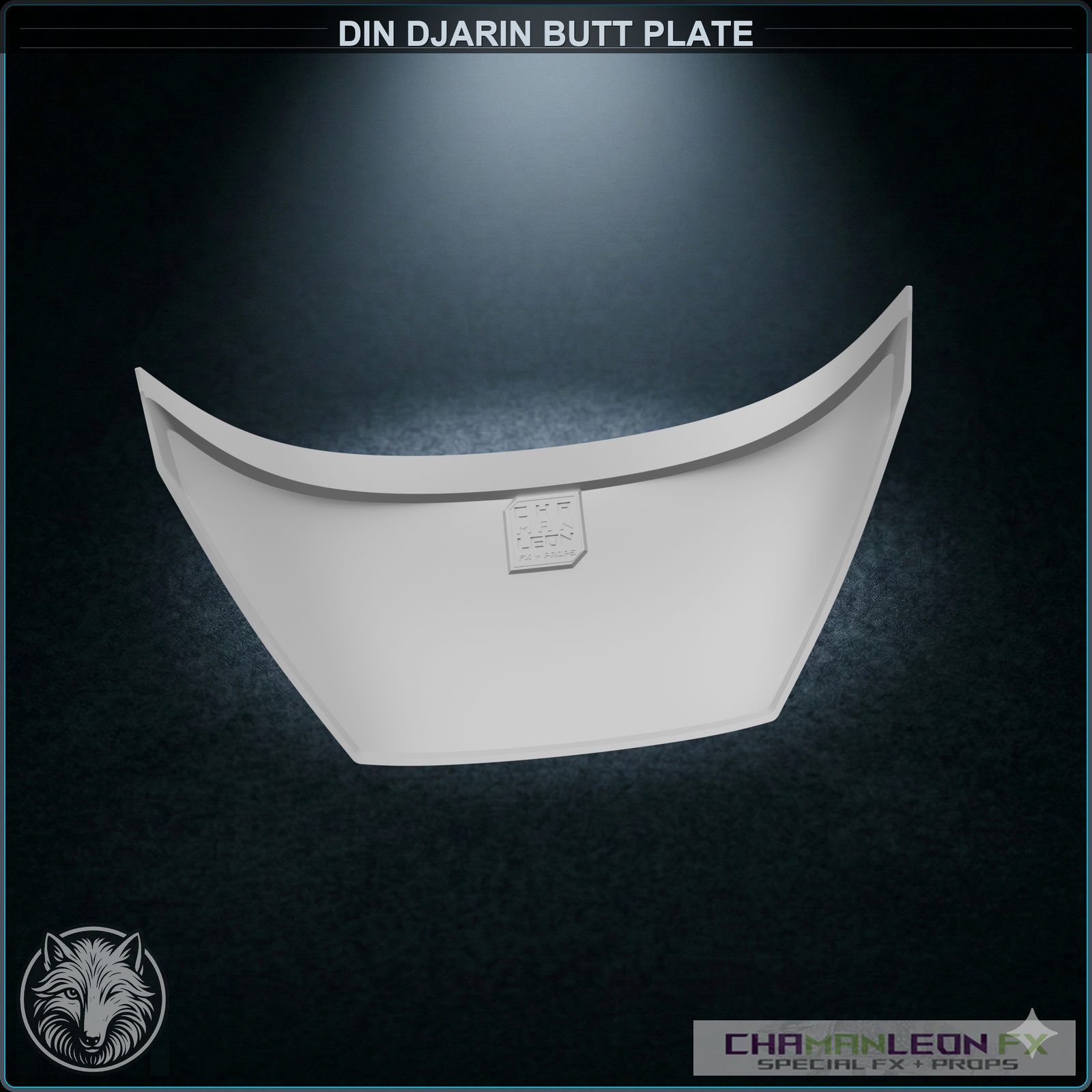 Din Djarin Butt Plate (Chamanleon FX) - Raw 3D Print - Back