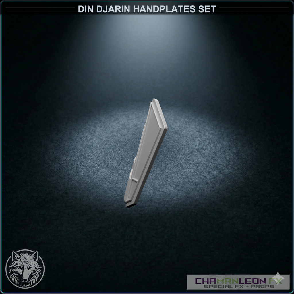 Din Djarin Handplates Set (Chamanleon FX) - Raw 3D Print - Side