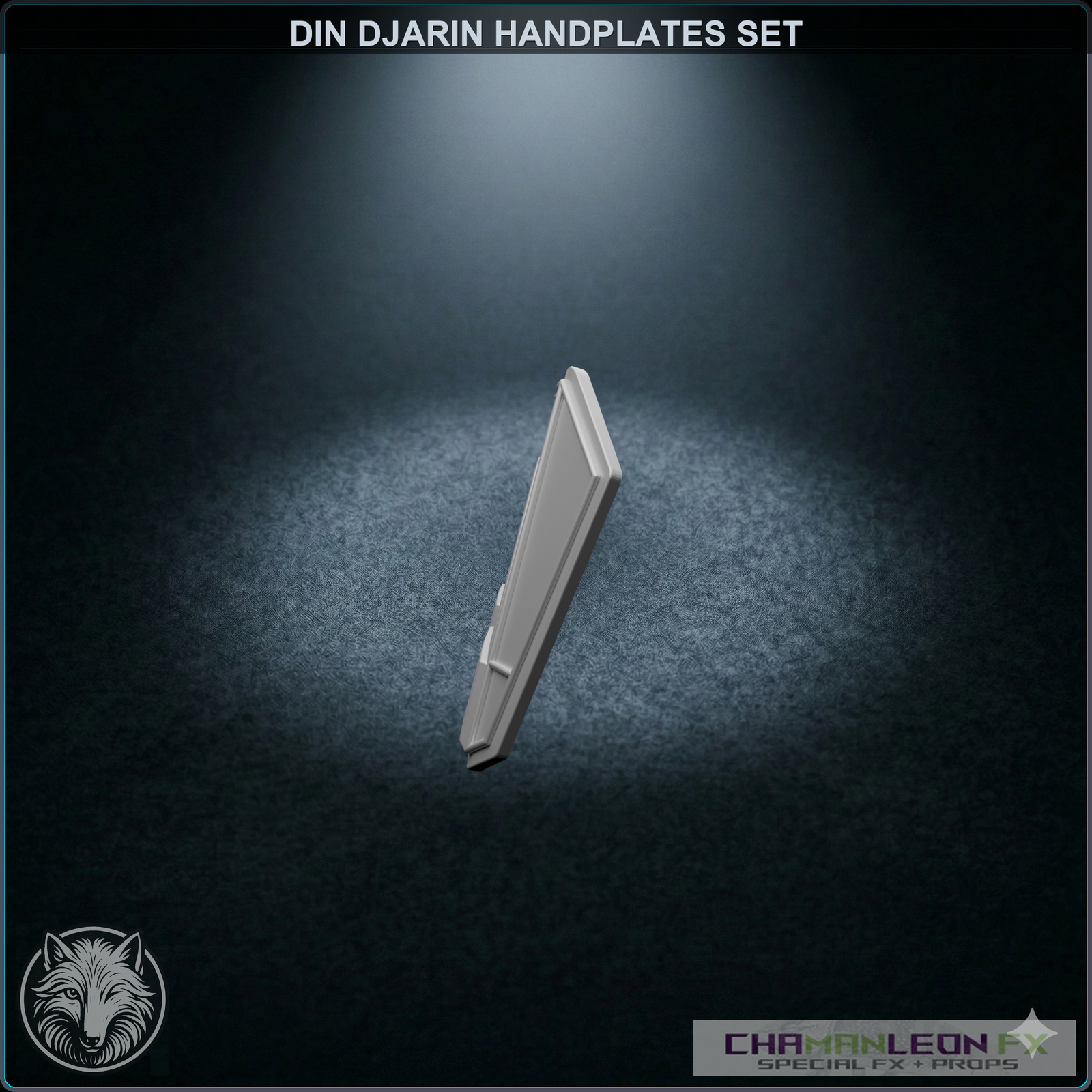 Din Djarin Handplates Set (Chamanleon FX) - Raw 3D Print - Side