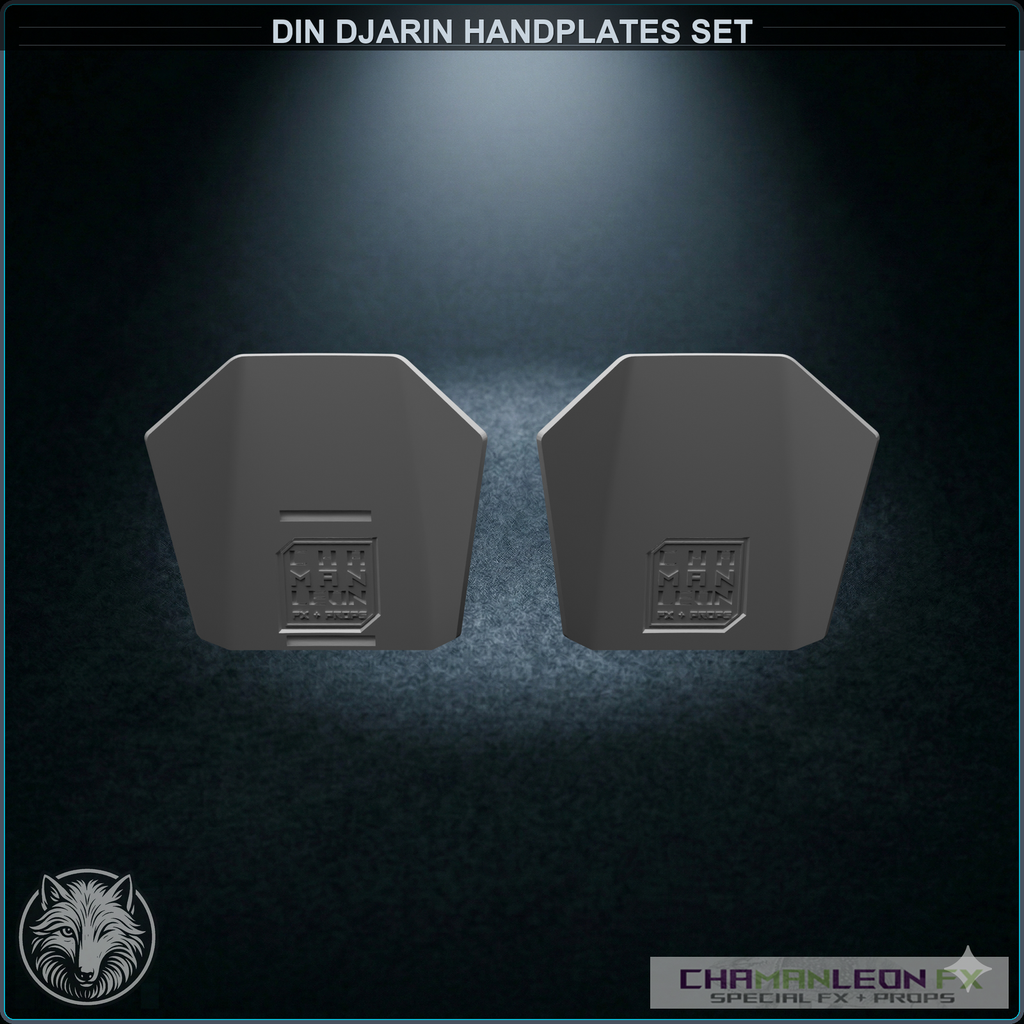 Din Djarin Handplates Set (Chamanleon FX) - Raw 3D Print - Back