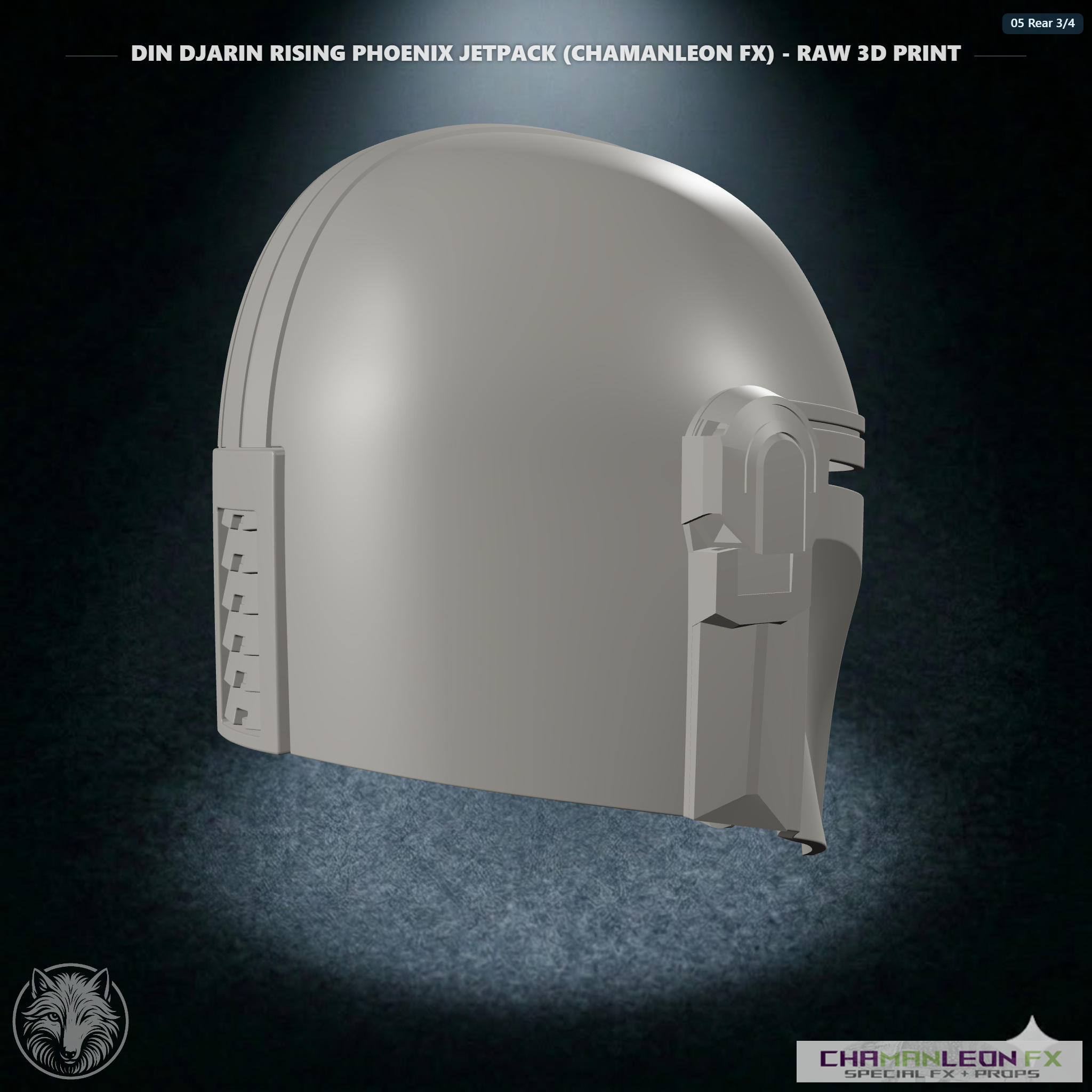 Din Djarin Beskar Helmet (Chamanleon FX) - Raw 3D Print