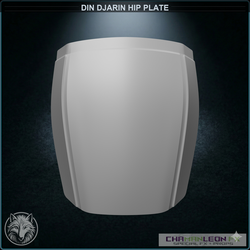 Din Djarin Hip Plate (Chamanleon FX) - Raw 3D Print - Front