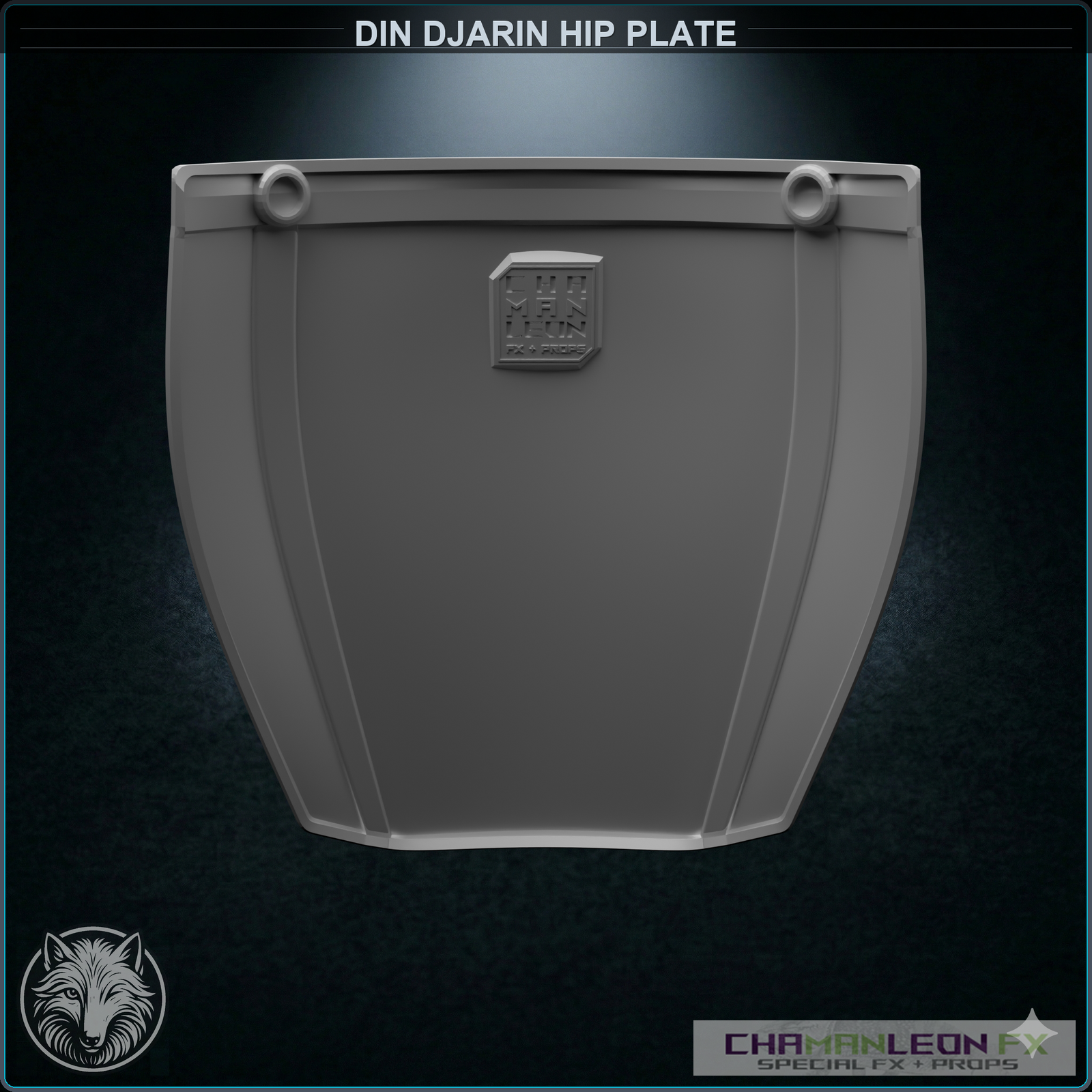 Din Djarin Hip Plate (Chamanleon FX) - Raw 3D Print - Back