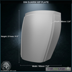 Din Djarin Hip Plate (Chamanleon FX) - Raw 3D Print - Dimensions