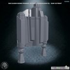 Din Djarin Rising Phoenix Jetpack (Chamanleon FX) - Raw 3D Print - 3/4 View