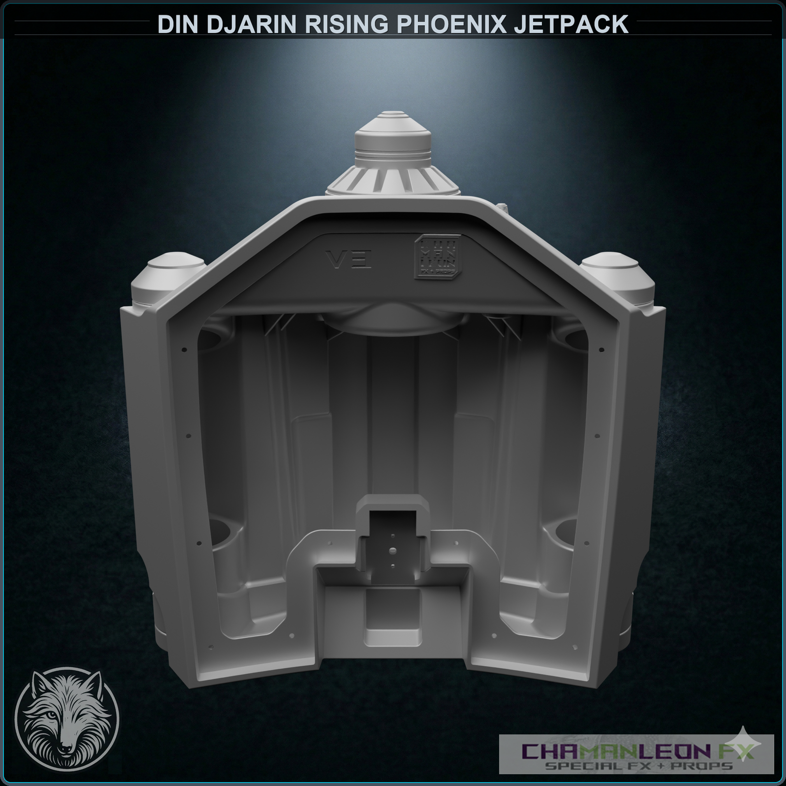 Din Djarin Rising Phoenix Jetpack (Chamanleon FX) - Raw 3D Print - Back