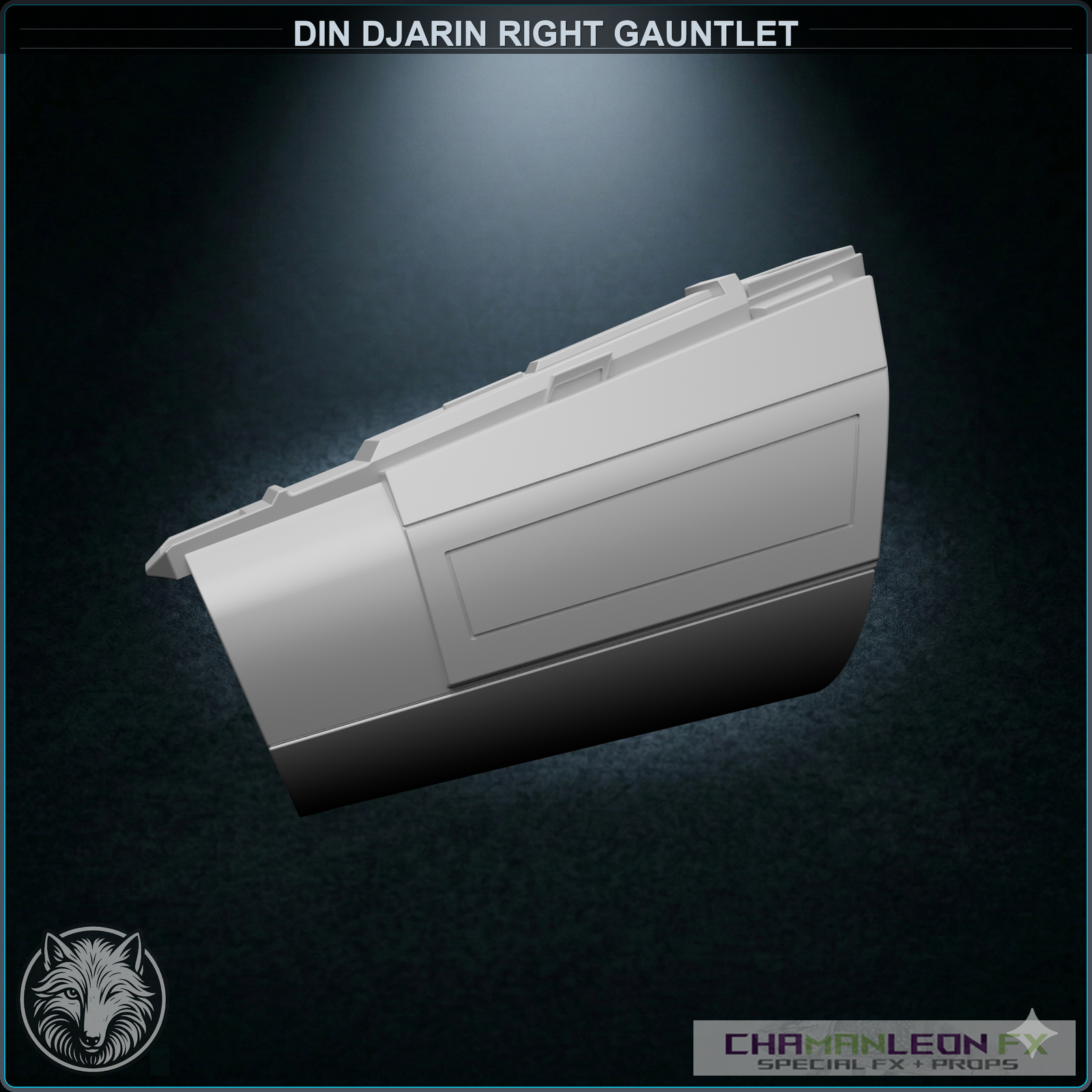 Din Djarin Right Gauntlet - Mandoputer (Chamanleon FX) - Raw 3D Print - Side