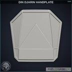Din Djarin Handplate (Chamanleon FX) - Raw 3D Print — original design by Chamanleon FX