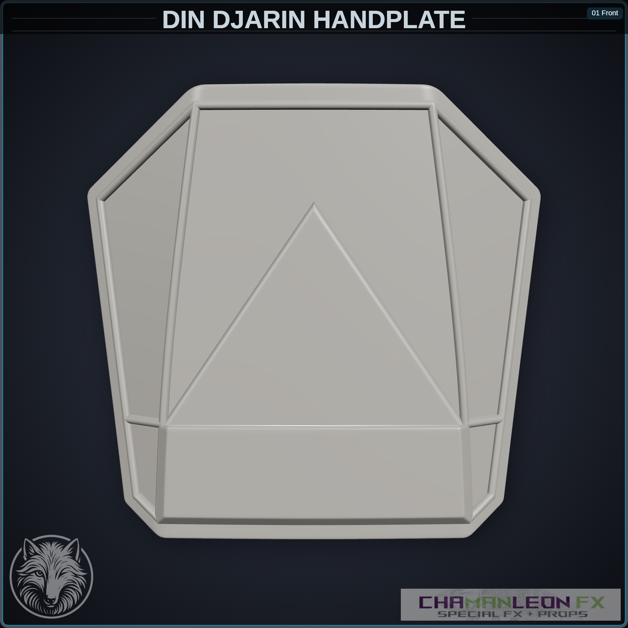 Din Djarin Handplate (Chamanleon FX) - Raw 3D Print — original design by Chamanleon FX