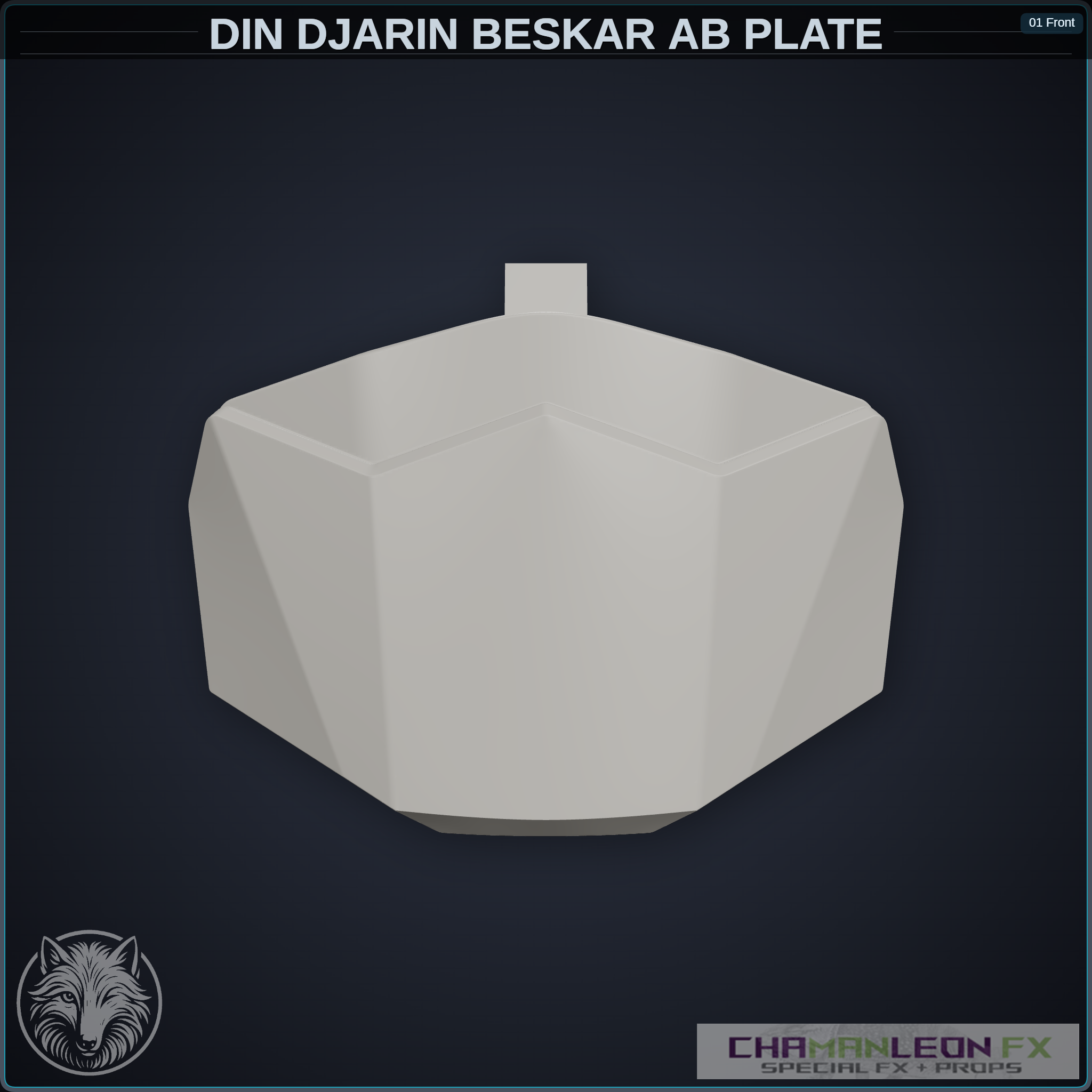 Din Djarin Beskar Ab Plate (Chamanleon FX) - Raw 3D Print — original design by Chamanleon FX