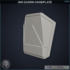 Din Djarin Handplate (Chamanleon FX) - Raw 3D Print — original design by Chamanleon FX