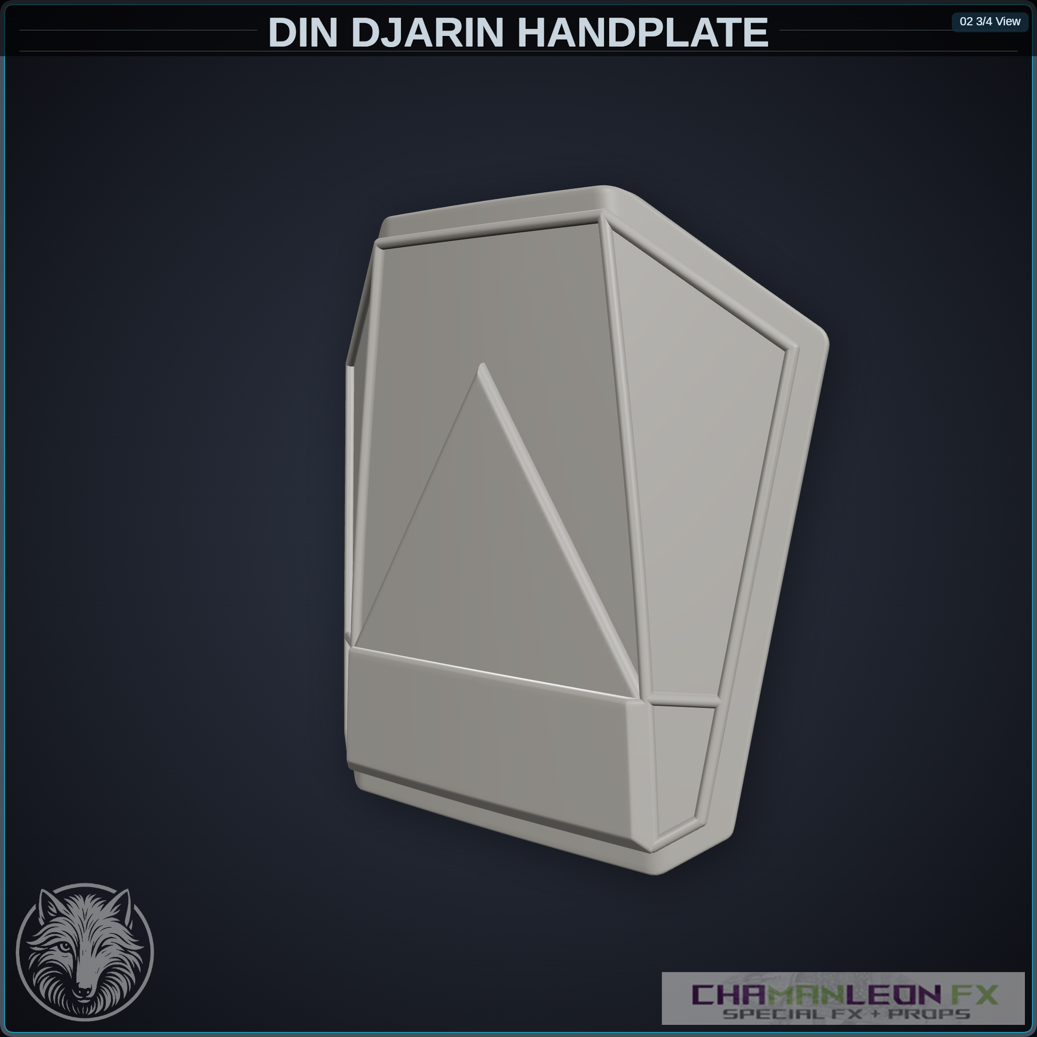 Din Djarin Handplate (Chamanleon FX) - Raw 3D Print — original design by Chamanleon FX