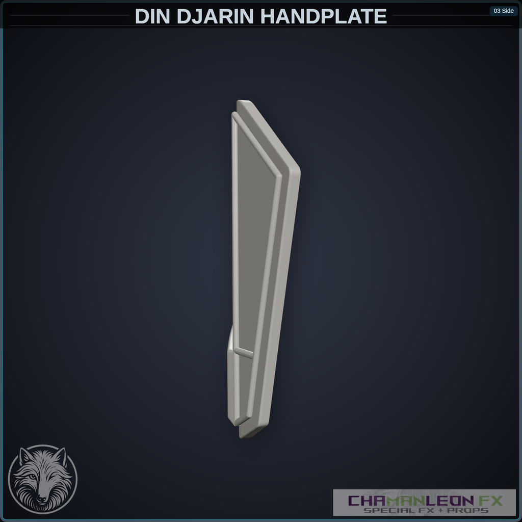 Din Djarin Handplate (Chamanleon FX) - Raw 3D Print — original design by Chamanleon FX