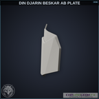 Din Djarin Beskar Ab Plate (Chamanleon FX) - Raw 3D Print — original design by Chamanleon FX