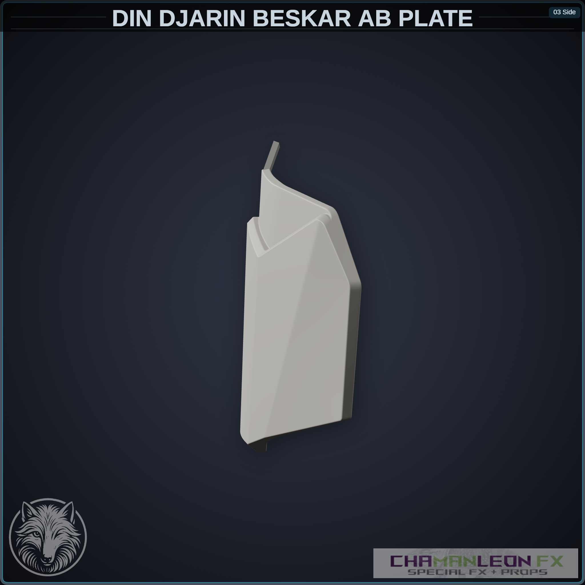 Din Djarin Beskar Ab Plate (Chamanleon FX) - Raw 3D Print — original design by Chamanleon FX