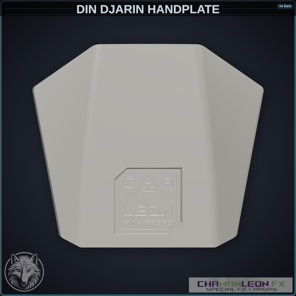 Din Djarin Handplate (Chamanleon FX) - Raw 3D Print — original design by Chamanleon FX