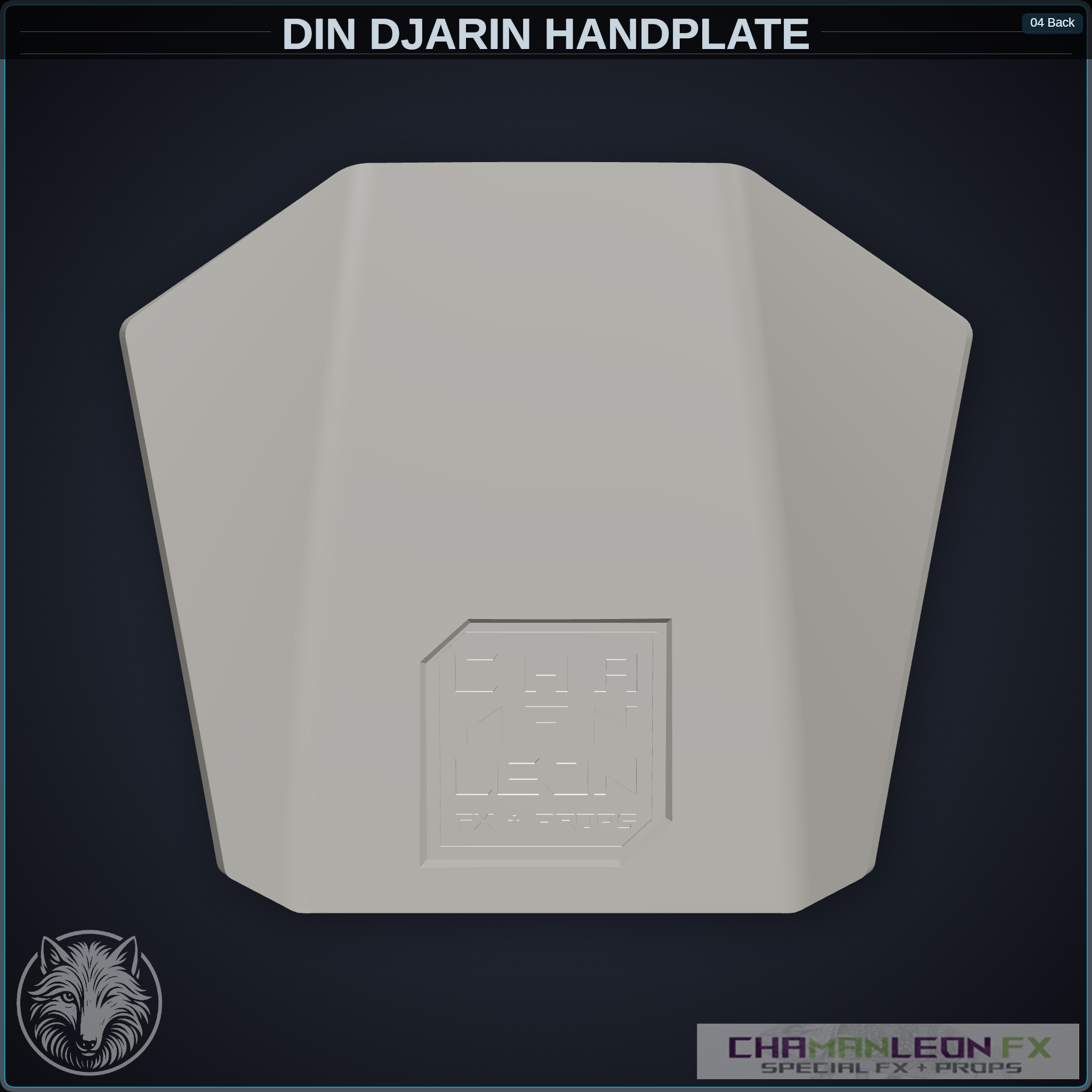 Din Djarin Handplate (Chamanleon FX) - Raw 3D Print — original design by Chamanleon FX