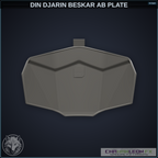 Din Djarin Beskar Ab Plate (Chamanleon FX) - Raw 3D Print — original design by Chamanleon FX