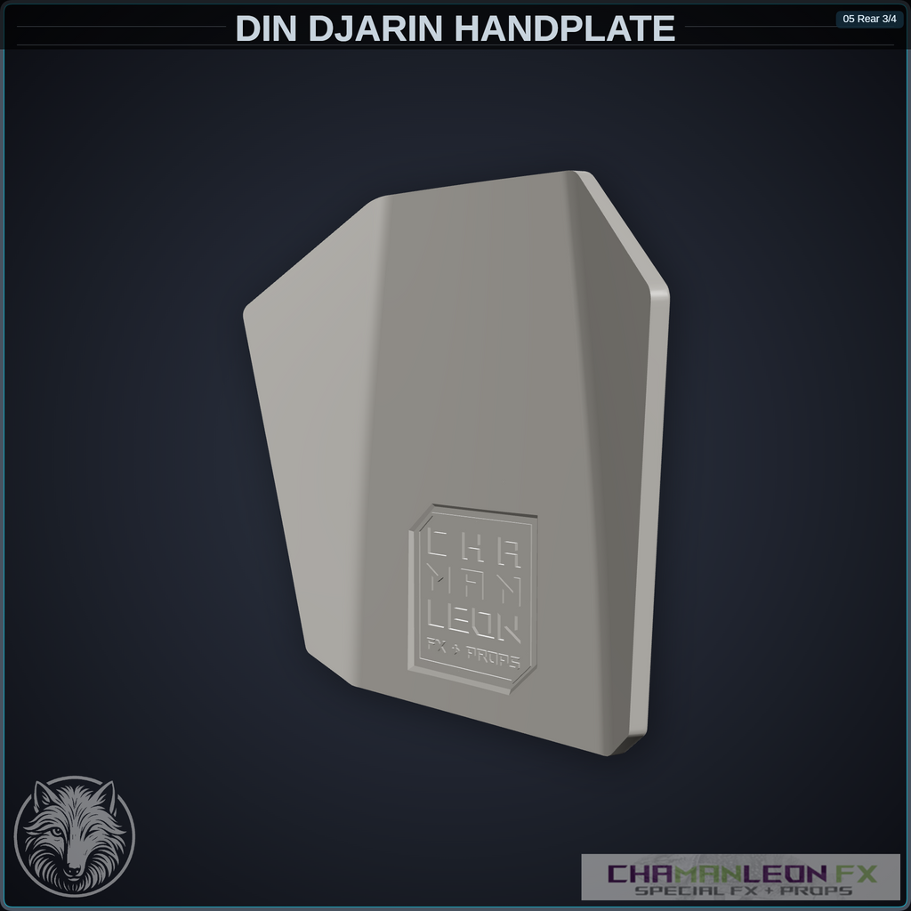 Din Djarin Handplate (Chamanleon FX) - Raw 3D Print — original design by Chamanleon FX