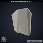 Din Djarin Handplate (Chamanleon FX) - Raw 3D Print — original design by Chamanleon FX
